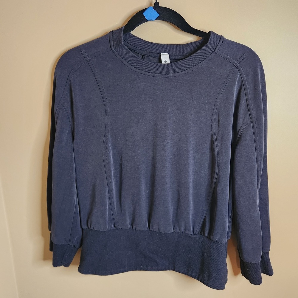 Lululemon Softstreme Ribbed-Hem Pullover Black Size 8 W3GG8S